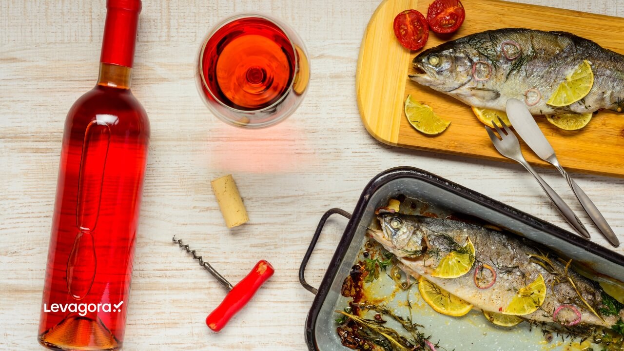 Vinho e peixe assado Vinhos Portugueses para Peixes, Frutos do Mar e Muito Mais