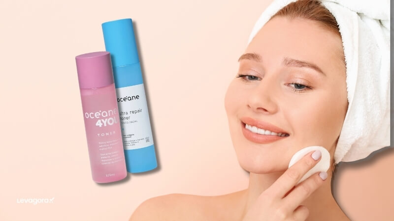 Tônico facial da Océane indicado para todos os tipos de pele