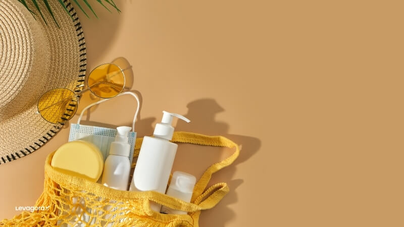 Necessaire de verão cuidados com a pele e higiene pessoal