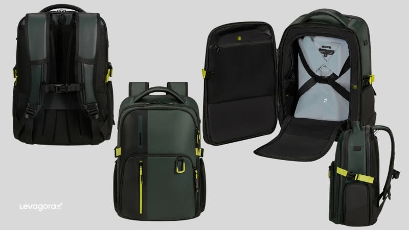 5. Mochila Samsonite Notebook 15″ Biz2Go Verde Petróleo e Lima