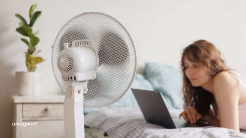 Uso estratégico de ventiladores e climatizadores